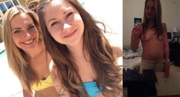 Photo of Angela's sexy friend and her tits selfie OnOff