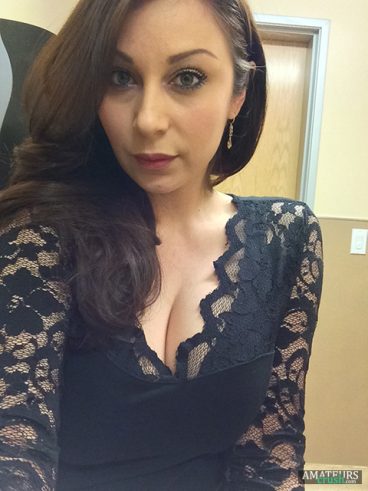 hot longsleeve selfie of brunette in this sexy nurse pictures