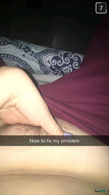 Hairy horny teen GF teasing by touching herself on snapchat