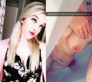 Surprise college MILF selfie naked Lauren F. hot