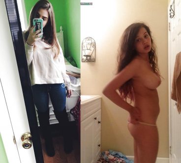 Clothed unclothed teen nude girl Olivia