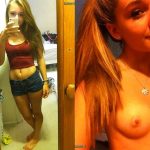 Petite clothed and unclothed teen selfie hot tits