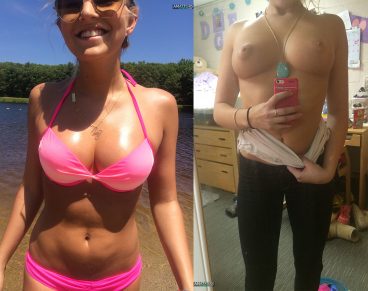 College dressed undressed teentits Nicole selfie